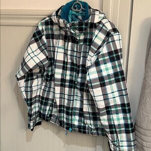 Liquid Free Rider Ski/Snowboard Jacket Blue Green Black White